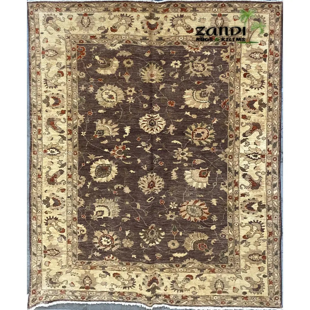 Hand knotted Pakistani peshawar traditional design rug size 8'10''x6'1'' RR10324